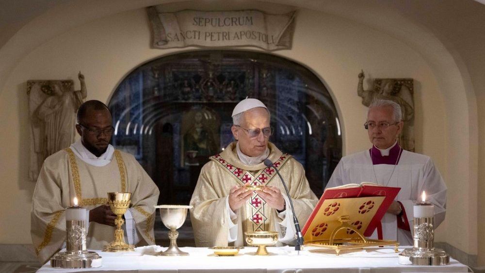 Santa Messa papa Leone XIV grotte Vaticane