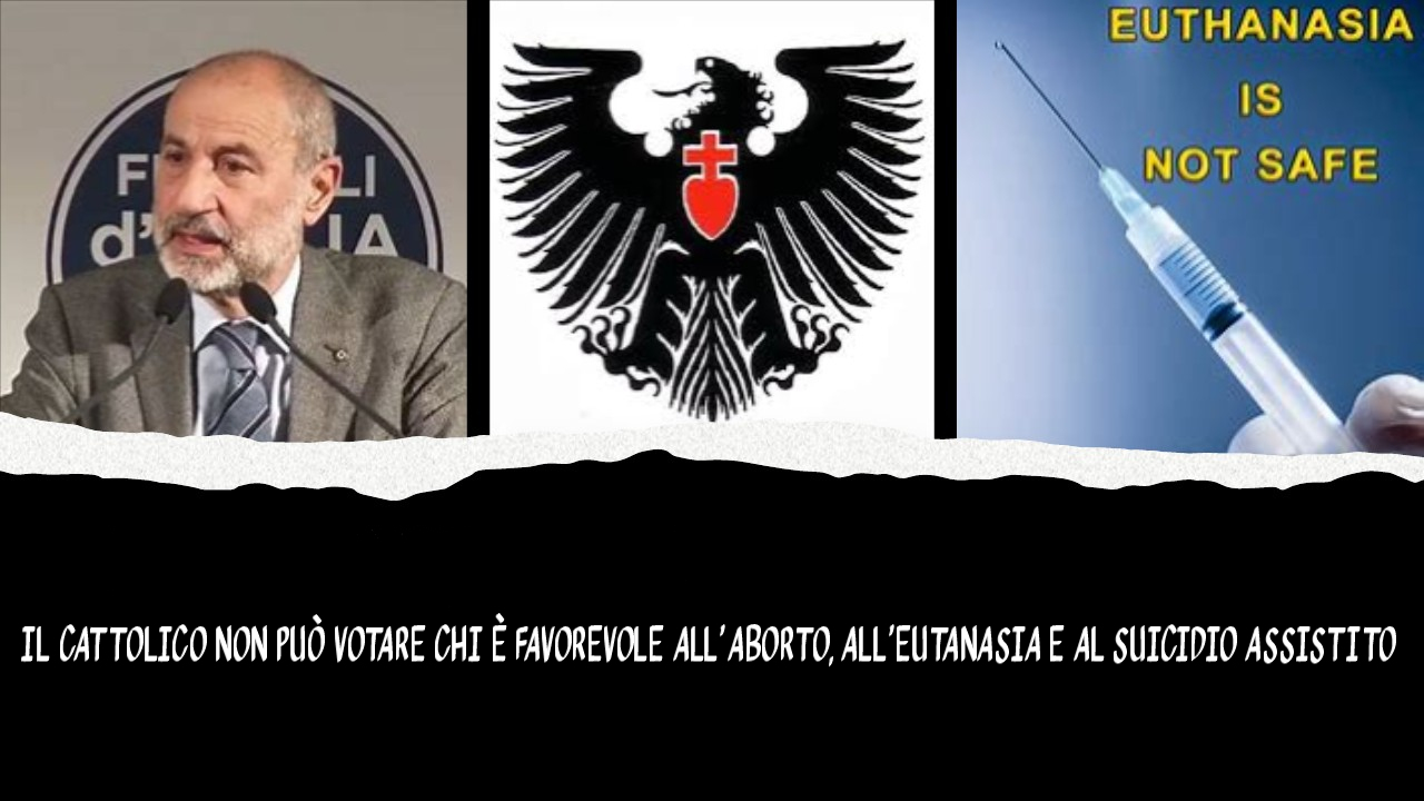 IL CATTOLICO NON PUO VOTARE CHI E FAVOREVOLE locandina